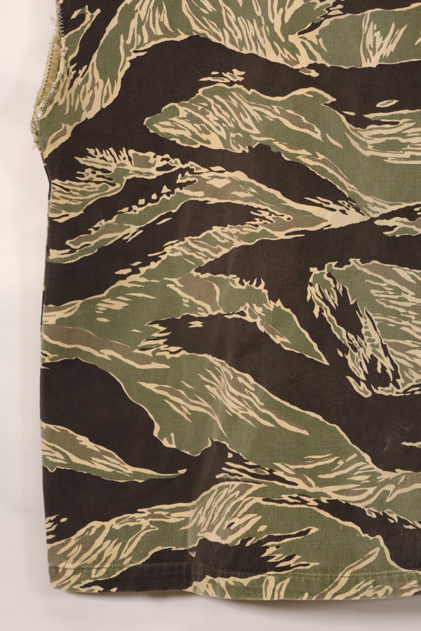 1960s US Cut Okinawa Tiger Tiger Stripe Shirt Modified Vest US-S Used