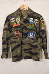 1960's Silver Tiger A-S Tiger Stripe Shirt with ARVN Patch Used