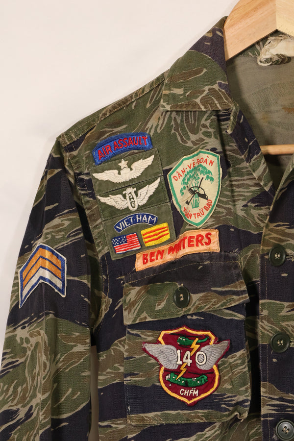 1960's Silver Tiger A-S Tiger Stripe Shirt with ARVN Patch Used