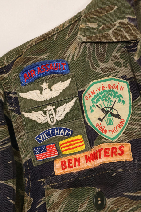 1960's Silver Tiger A-S Tiger Stripe Shirt with ARVN Patch Used