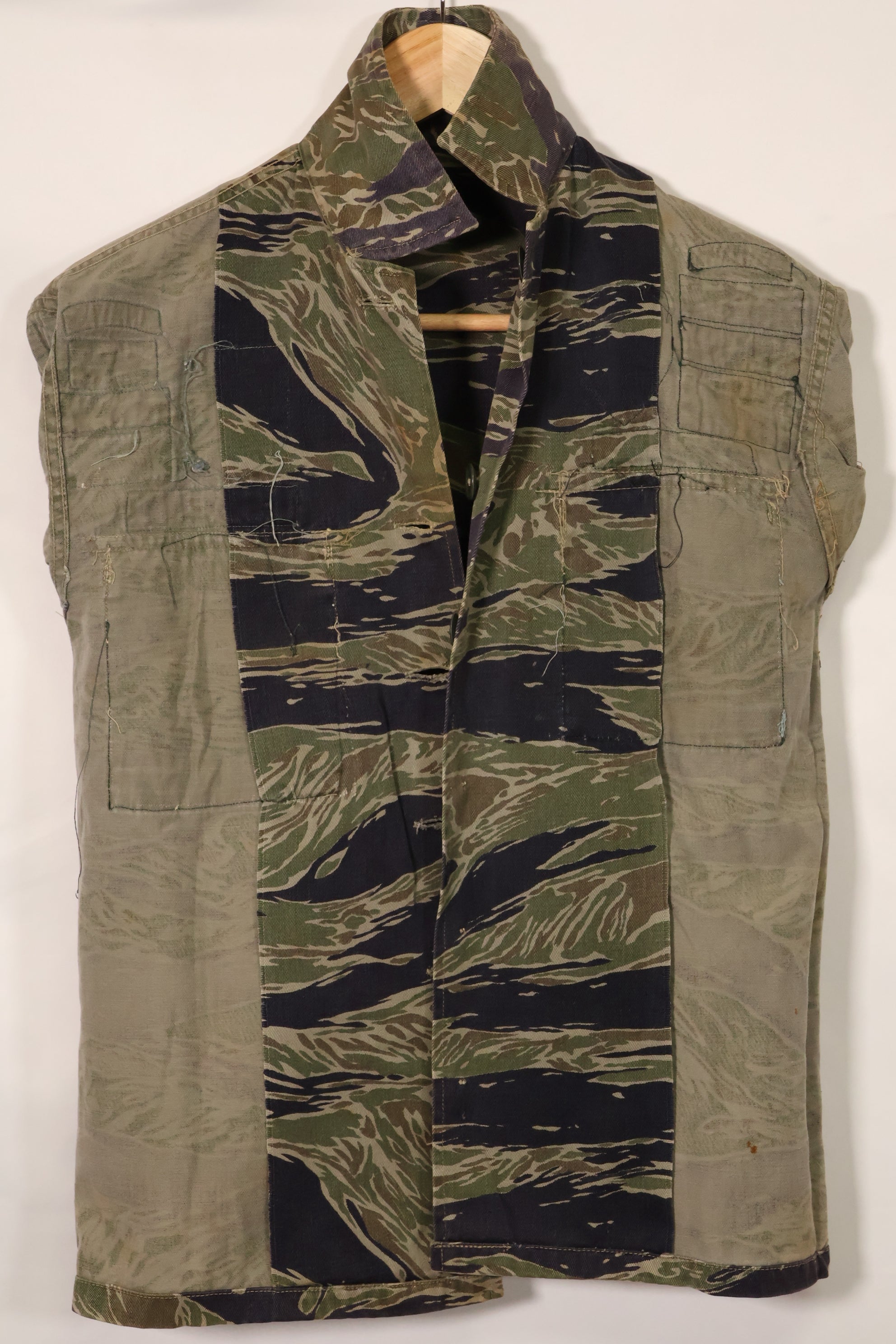 1960's Silver Tiger A-S Tiger Stripe Shirt with ARVN Patch Used