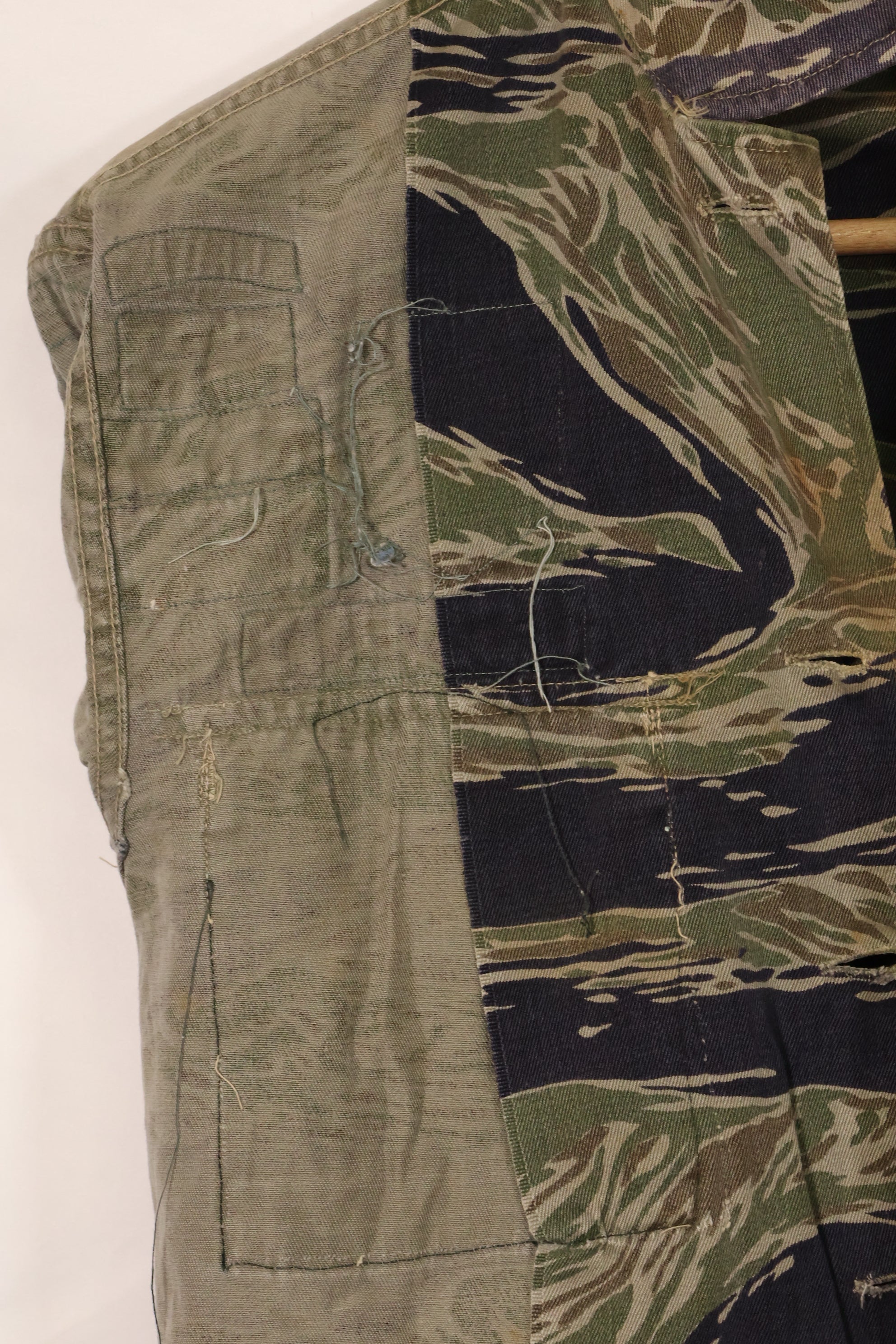 1960's Silver Tiger A-S Tiger Stripe Shirt with ARVN Patch Used