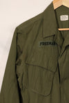 1969 Contract 4th Model Jungle Fatigue Jacket X-S-R Used with Patches
