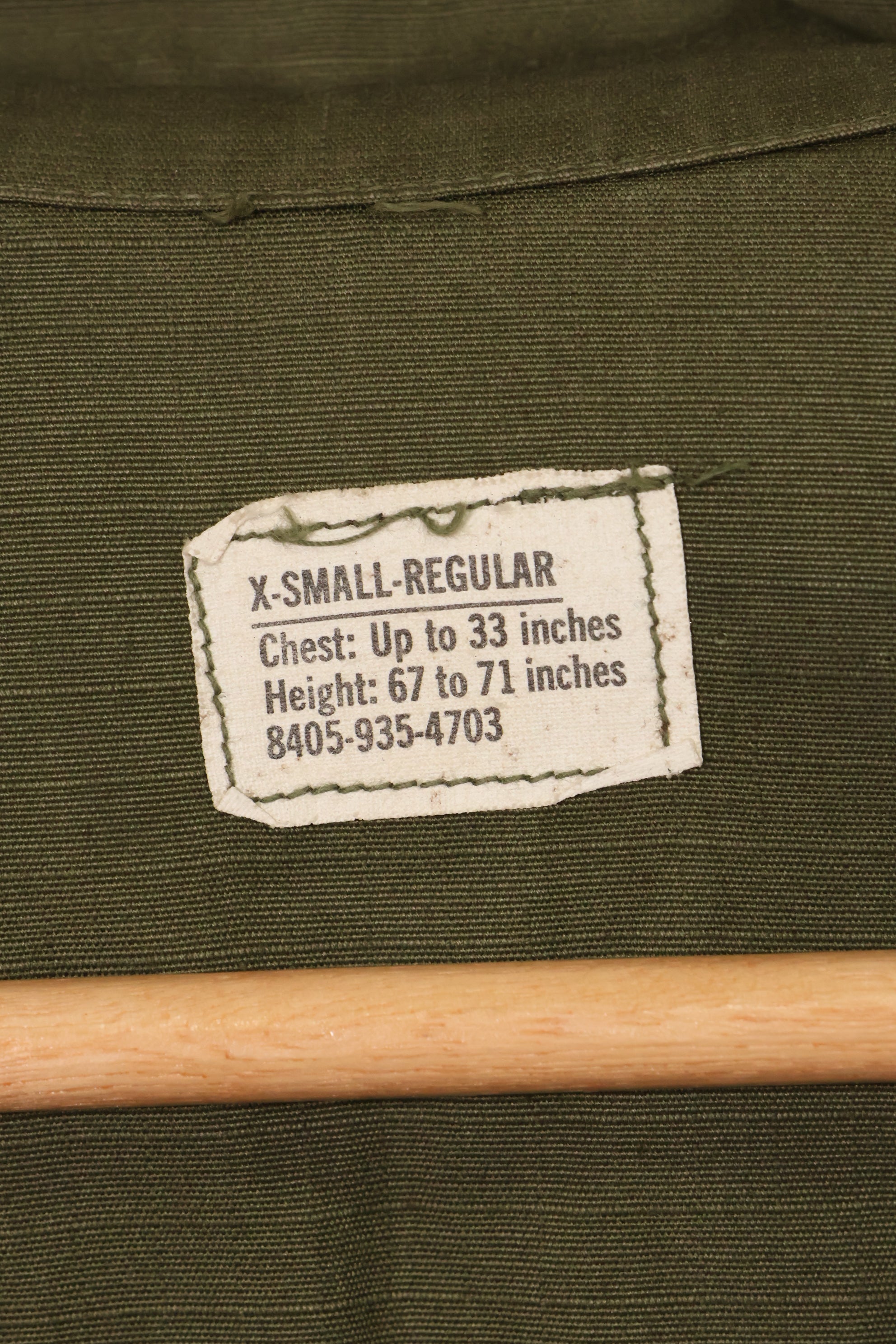 1969 Contract 4th Model Jungle Fatigue Jacket X-S-R Used with Patches