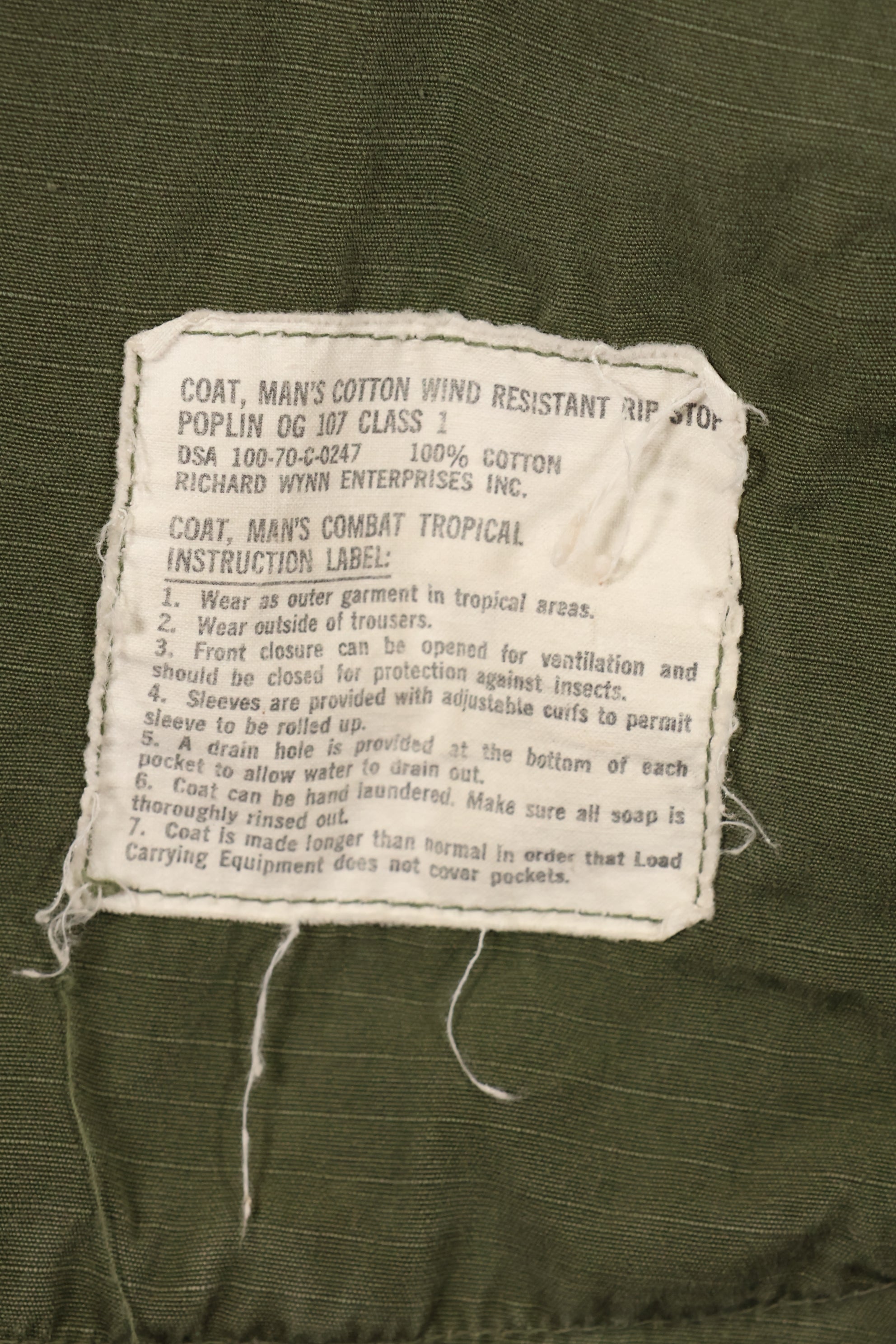 1970 Contract X-SMALL-REGULAR 4th Model Jungle Fatigue Jacket Used Film Company Release (Copy)