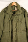 1974 Contract M-S M65 Field Jacket, 3rd Model, Used, Faded, With Patches