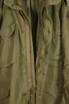 1974 Contract M-S M65 Field Jacket, 3rd Model, Used, Faded, With Patches