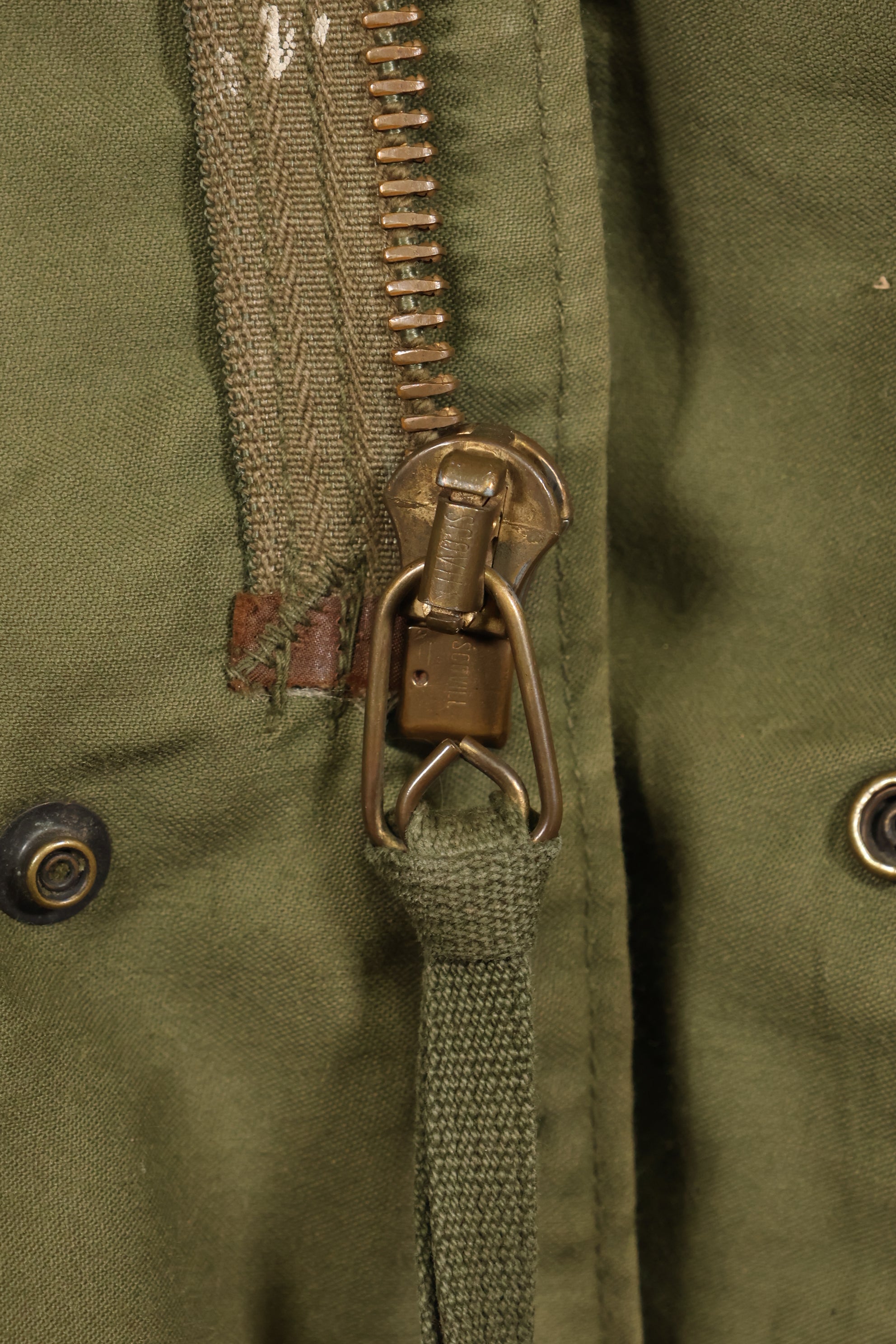 1974 Contract M-S M65 Field Jacket, 3rd Model, Used, Faded, With Patches