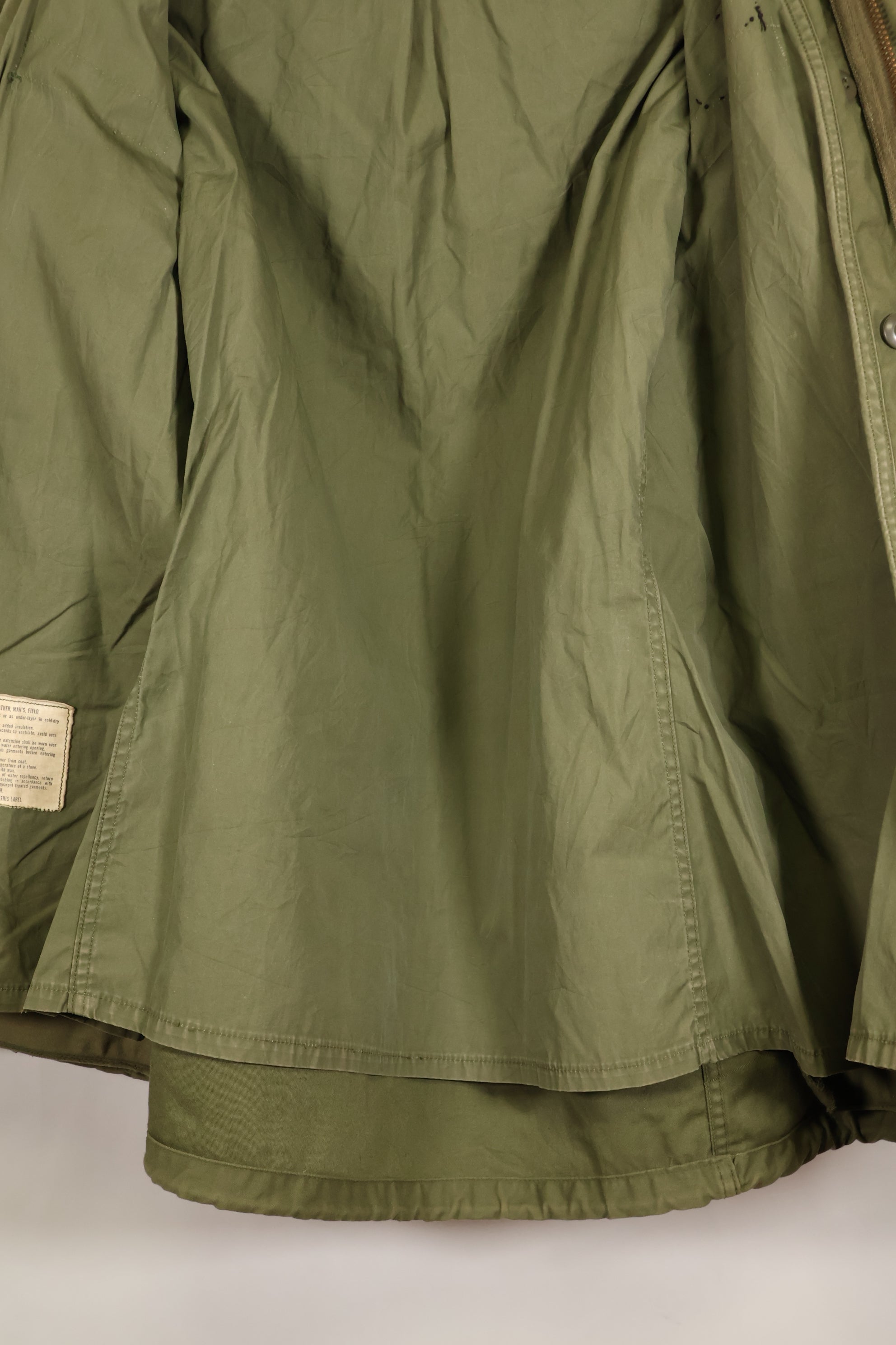 1974 Contract M-S M65 Field Jacket, 3rd Model, Used, Faded, With Patches