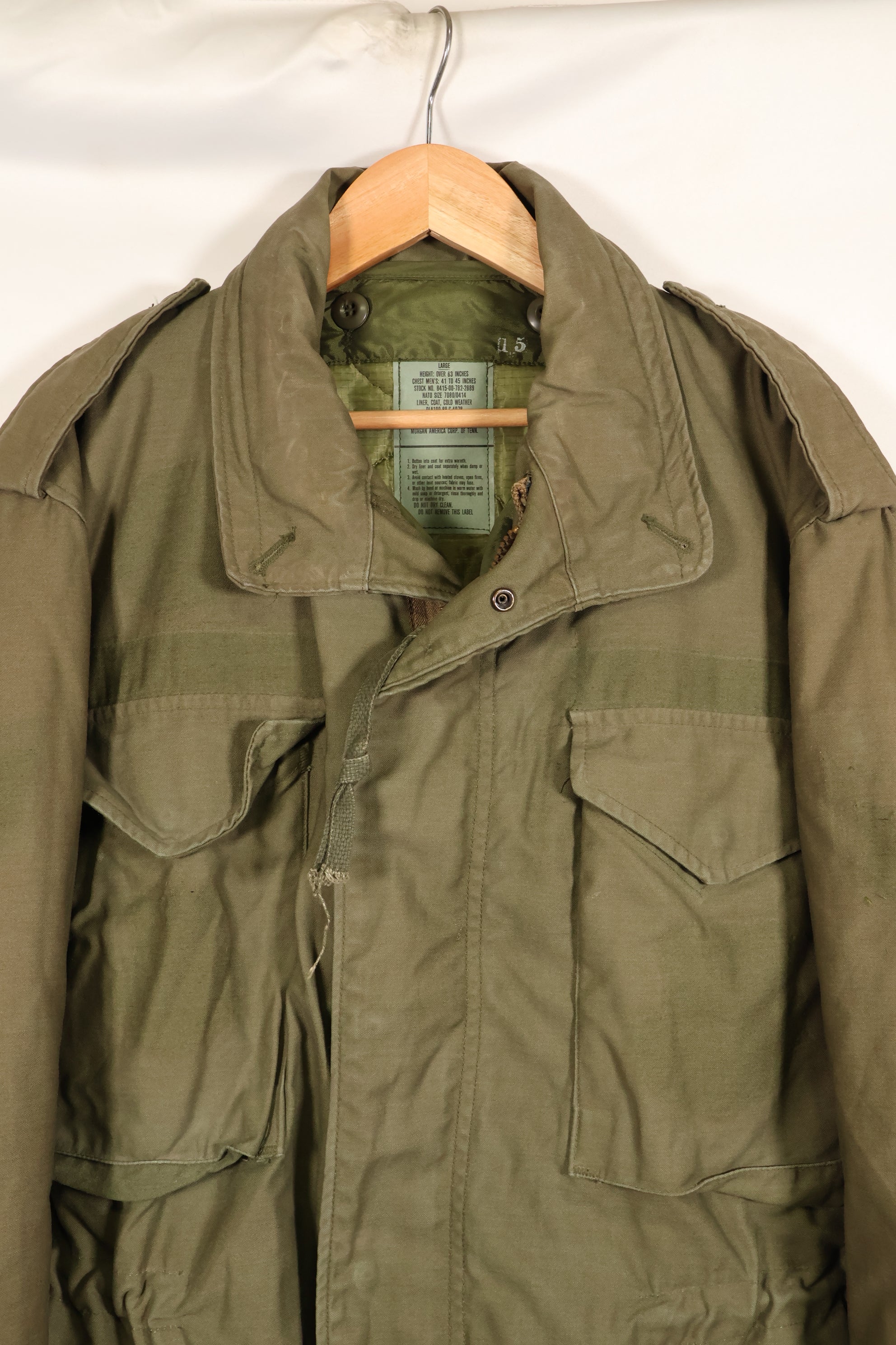 1980s Lot: M-S Set: M65 Field Jacket (3rd Model) with Liner, Used