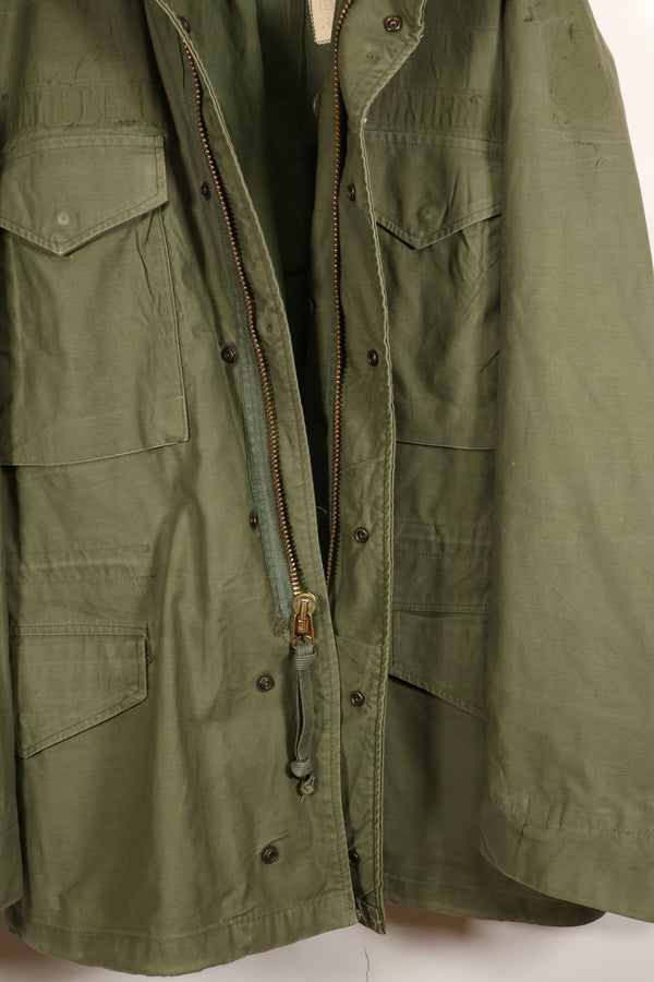 1970s Lot, Estimated M-R, 3rd Model M65 Field Jacket, Shows Heavy Wear, Used