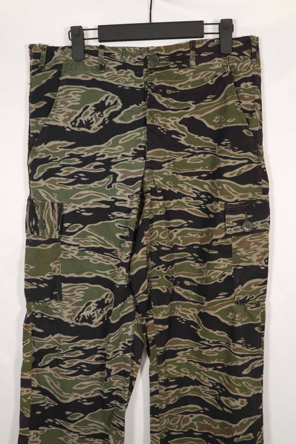 Real Late War Pattern Tiger Stripe Pants Light Weight Fabric A-L Used