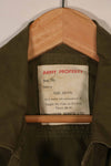 Real 1969 New Zealand Military OD Fatigue Shirt Size 39/41L, used condition