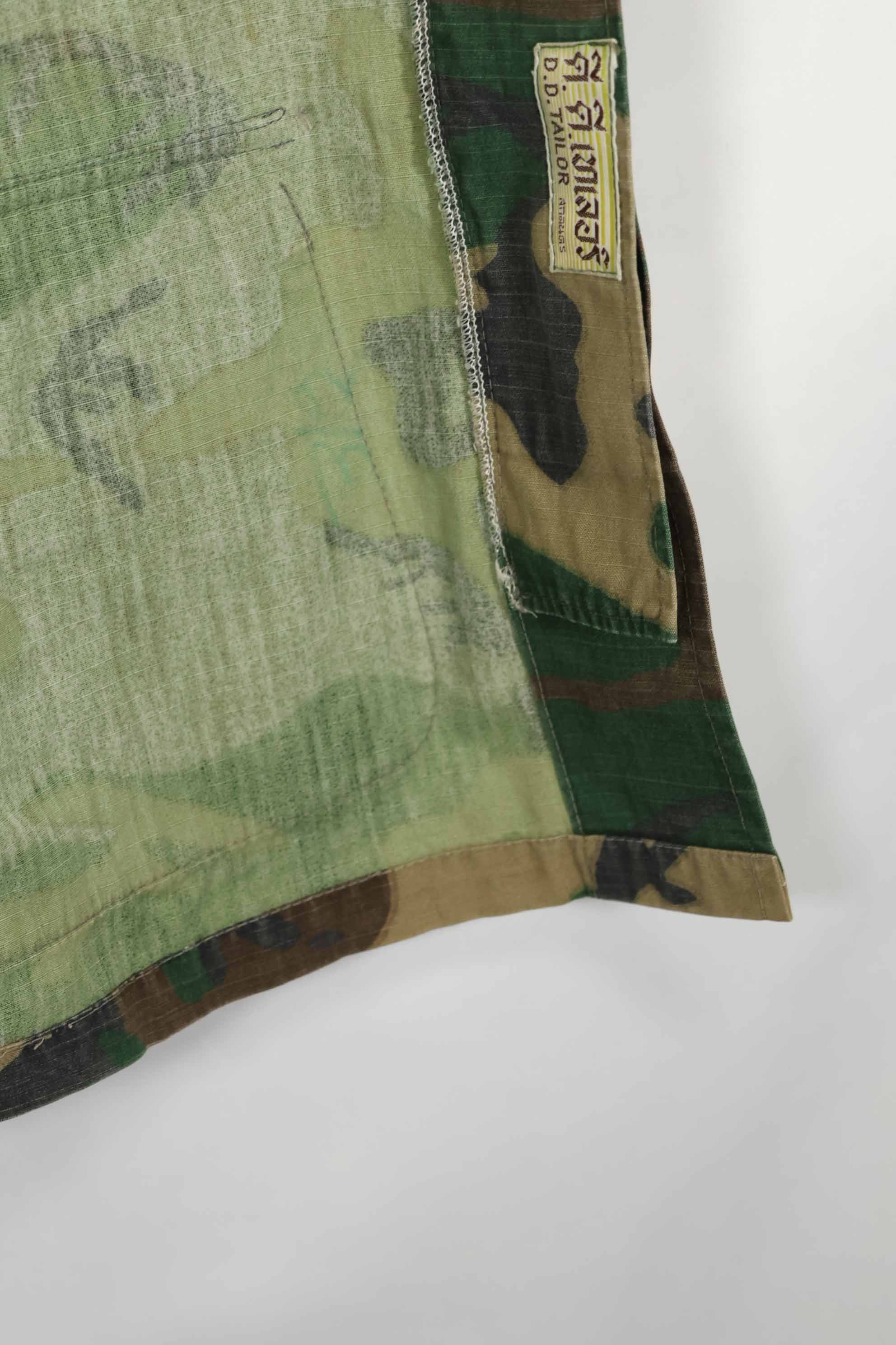 Thailand Taylor Made Former 1st SFG Troop Owned 1st Model Cut ERDL Jungle Fatigue Jacket Used