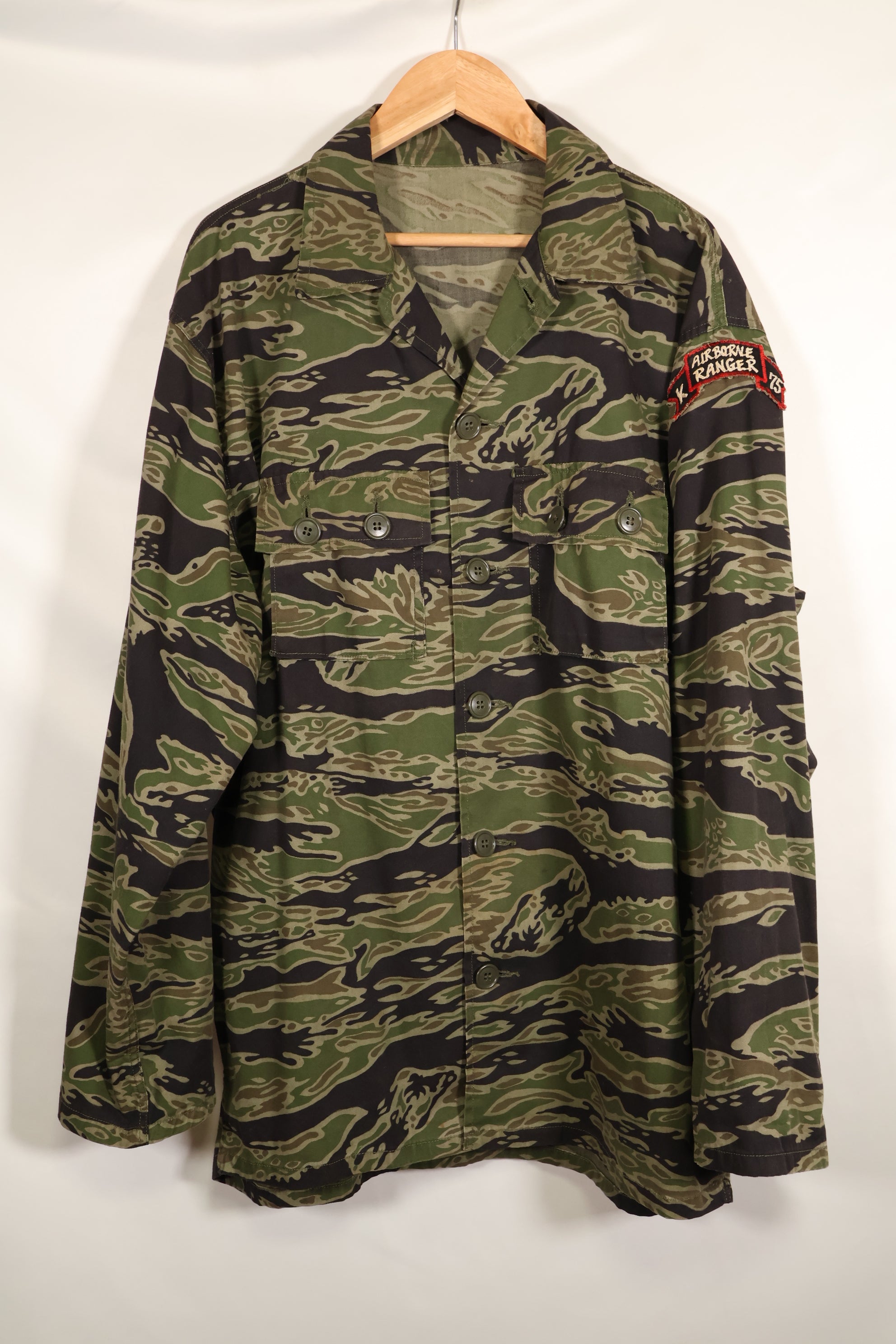 1969-70 Ex-LRRP Soldier 75th Ranger Late Water Tiger Stripe Set, Veteran's Release