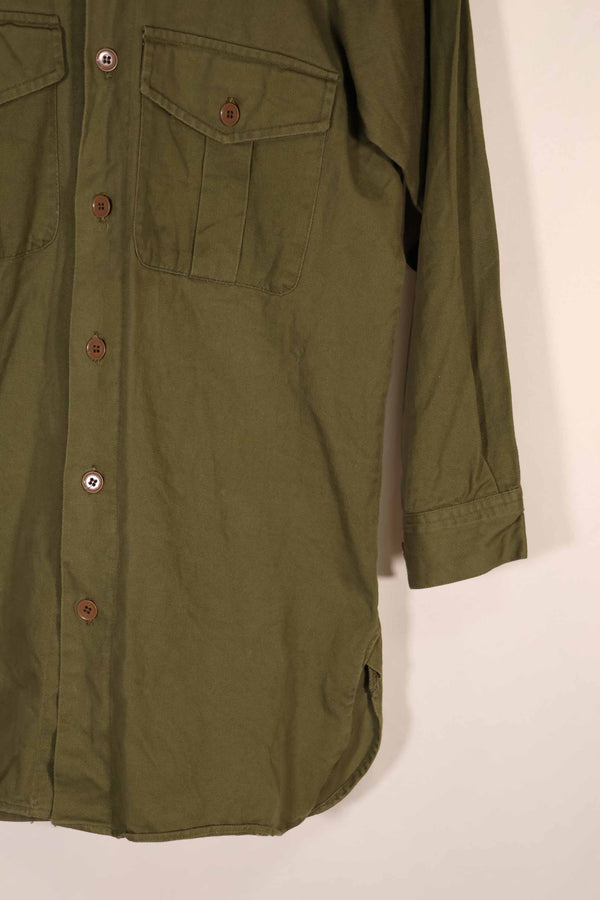 Real 1970 New Zealand Army OD Fatigue Shirt Size 1 Used