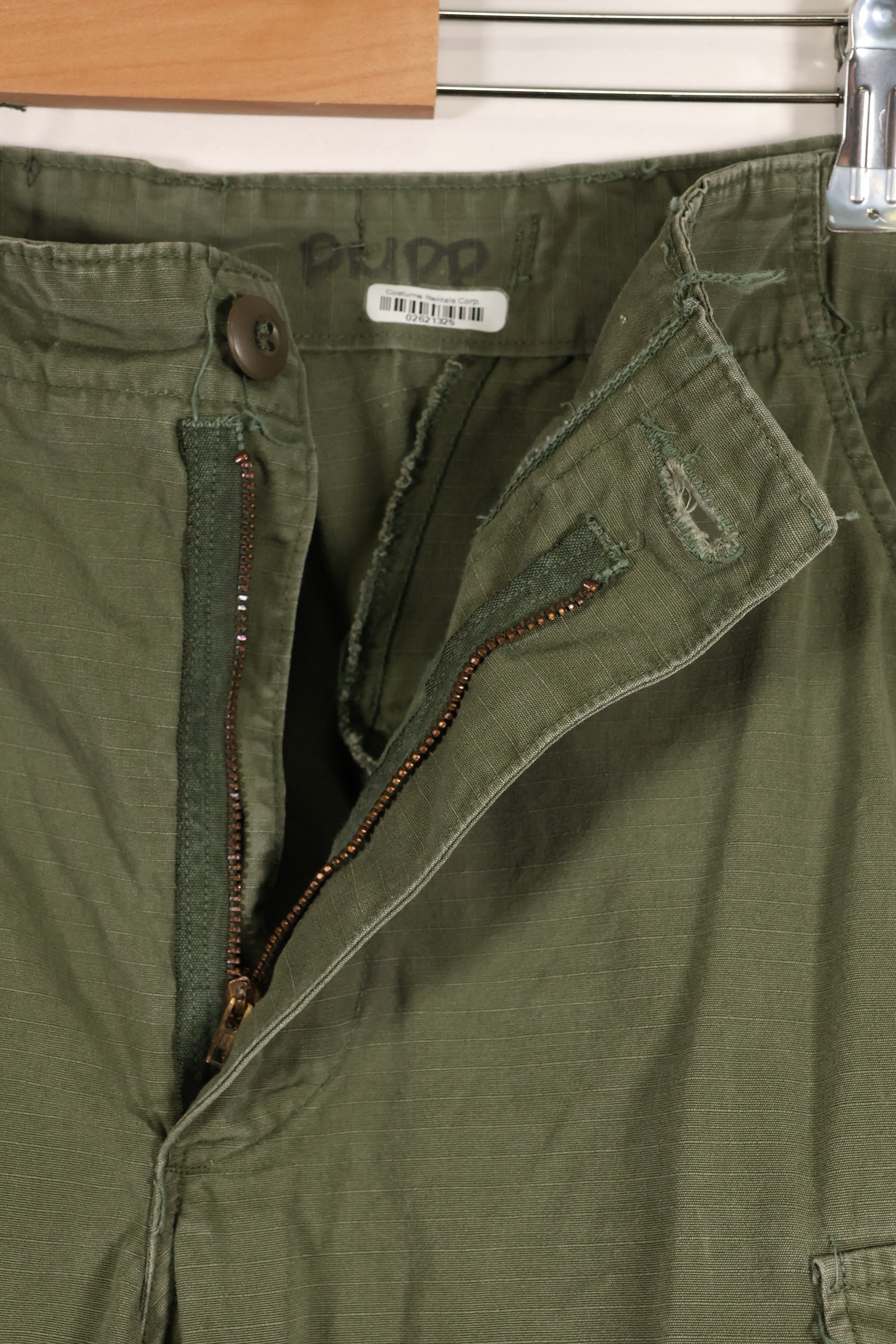 Circa 1968 S-R Size 4th Model Jungle Fatigue Pants, used, film company release B