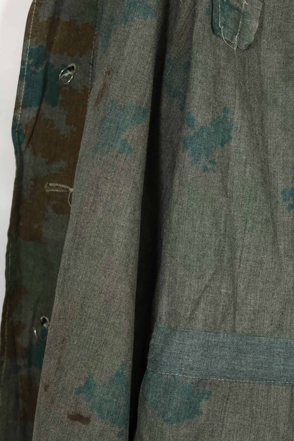 1962 East German Army NVA M58 Flächentarn sniper smock in Bluementarn camo, almost unused.