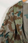 1960 East German Army NVA M58 Flächentarn sniper smock in blumentern camouflage, used.