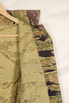 Real Late War Pattern US Size Tiger Stripe Shirt with Pocket Modification Used