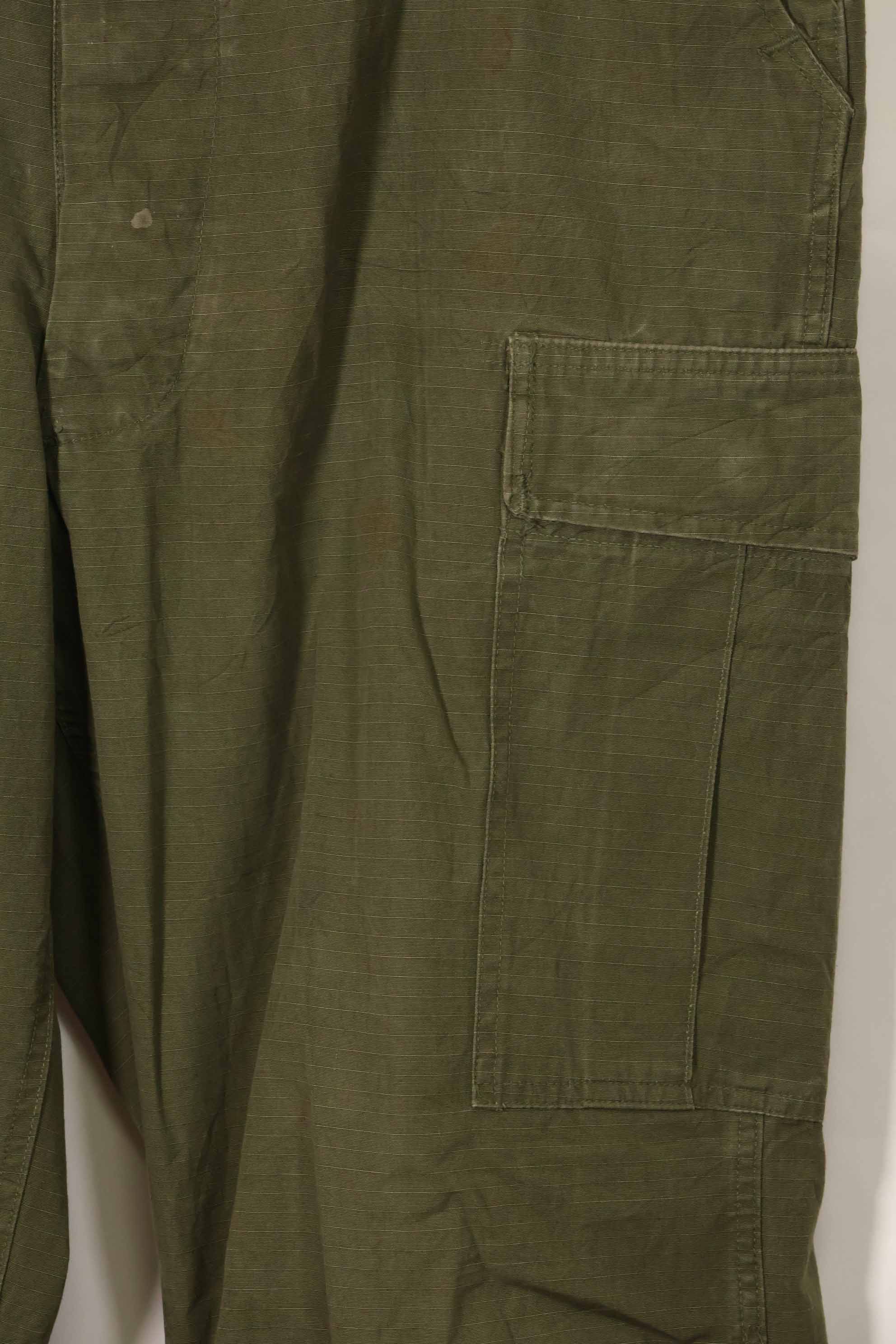 1967 Contract 4th Model Ripstop Jungle Fatigue Pants L-L Used