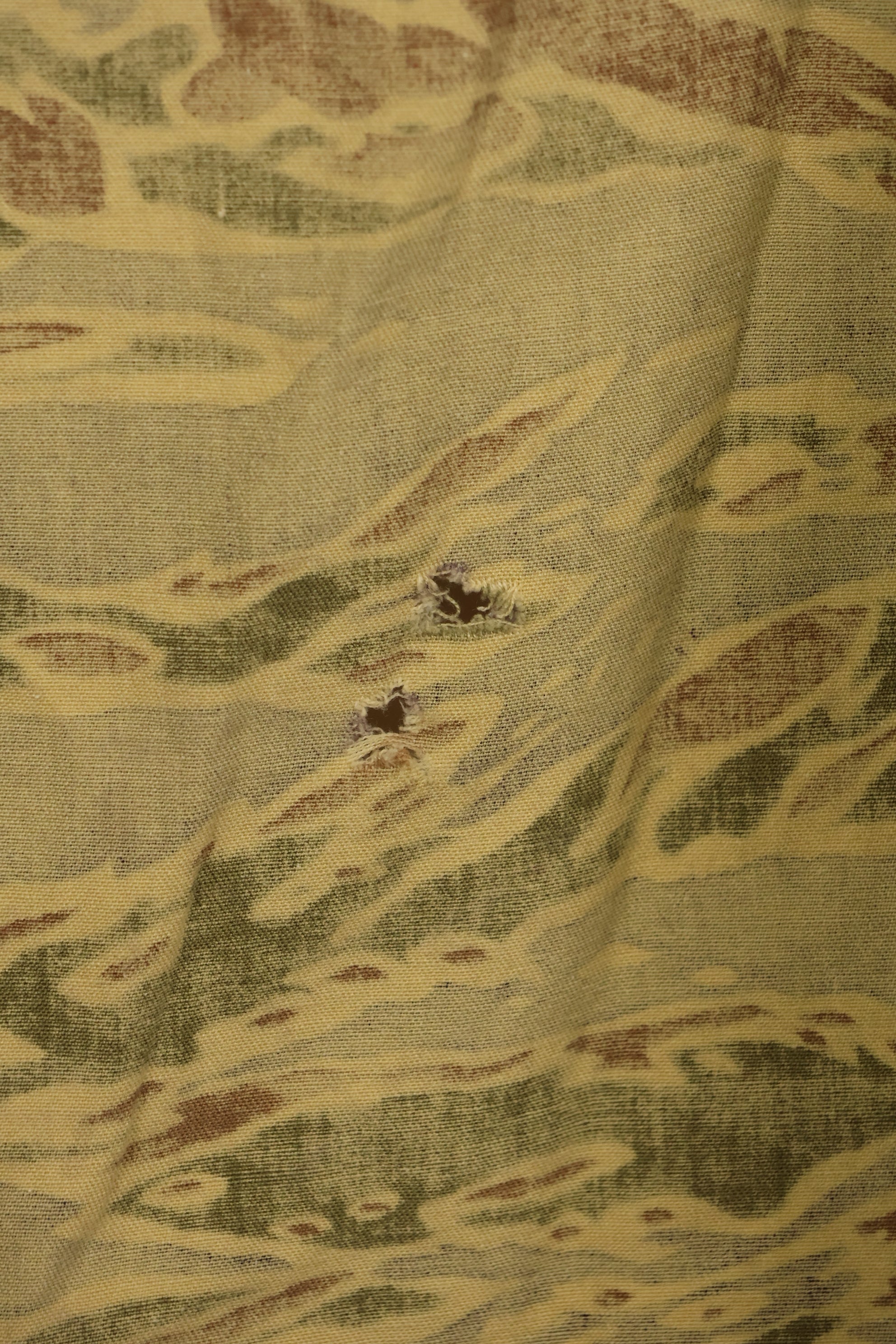 Real Late War Pattern US Size Tiger Stripe Shirt with Pocket Modification Used