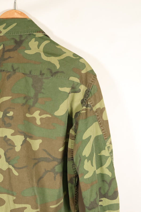 Circa 1966–67 | Estimated S-R | ERDL | Non-ripstop | Early print | Jungle fatigue jacket | Used