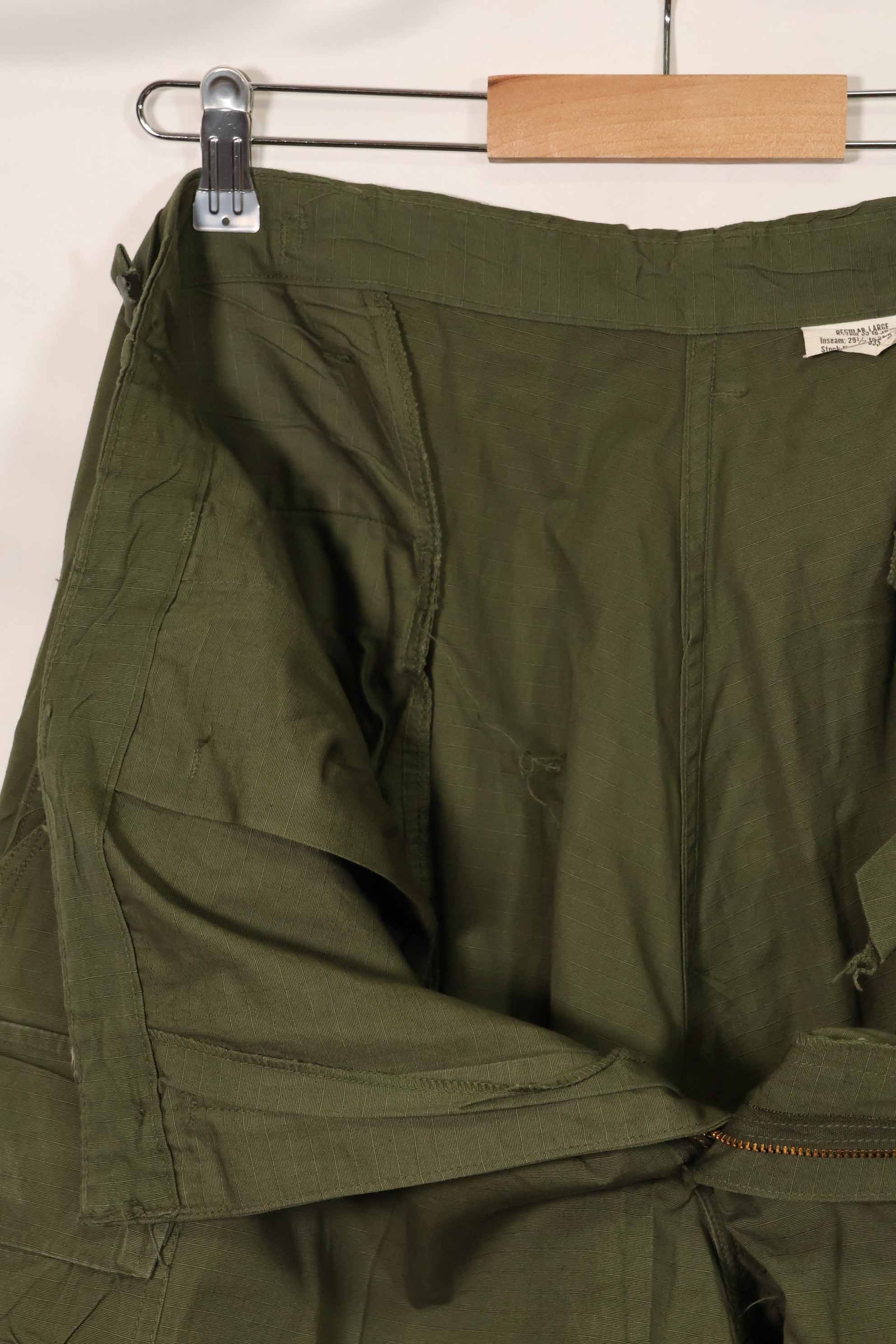 1969 Contract 4th Model Ripstop Jungle Fatigue Pants L-R Used