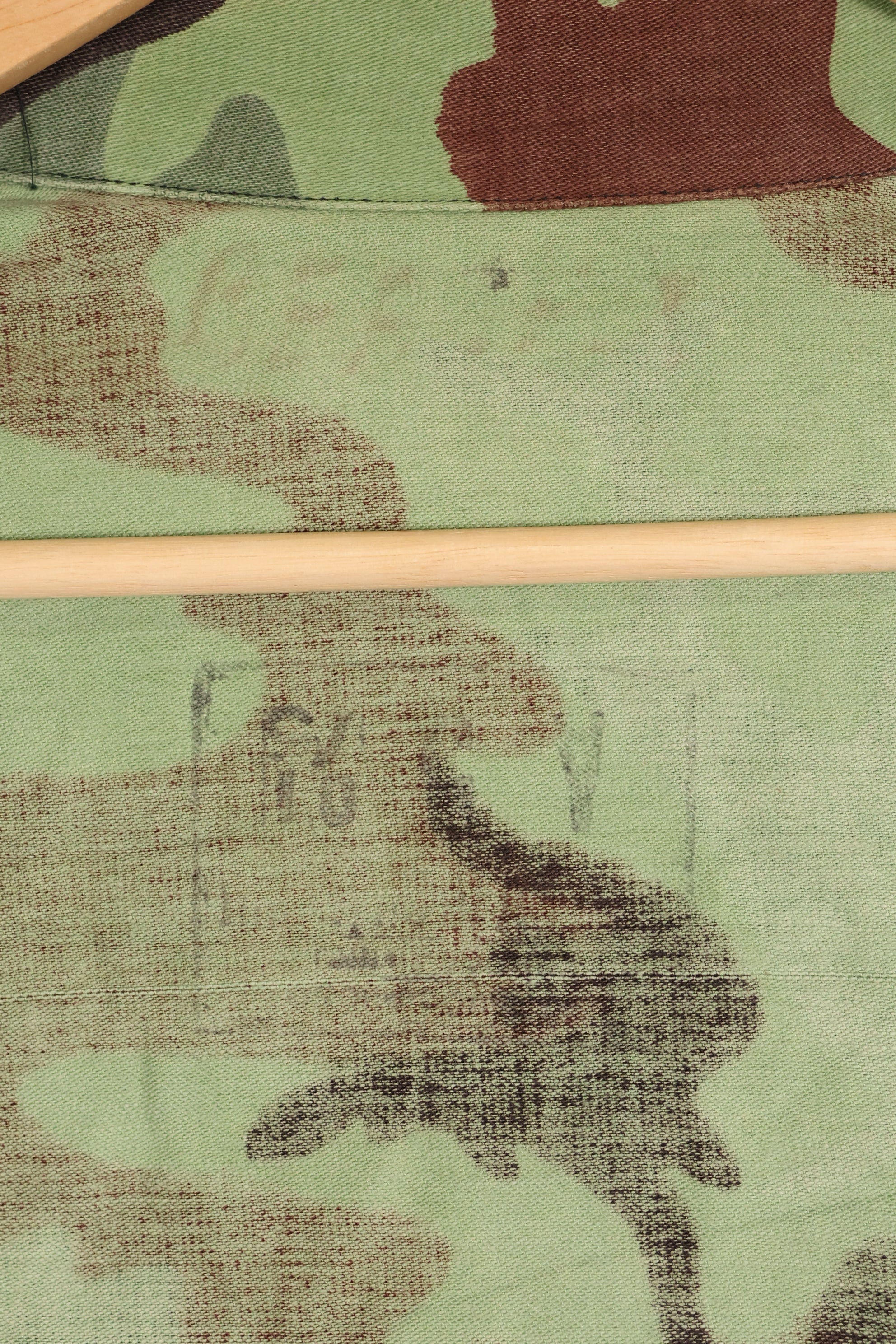 1960s US Army Advisor ARVN BDQ Ranger Shirt 4 Pockets Leaf Camouflage Shirt Used