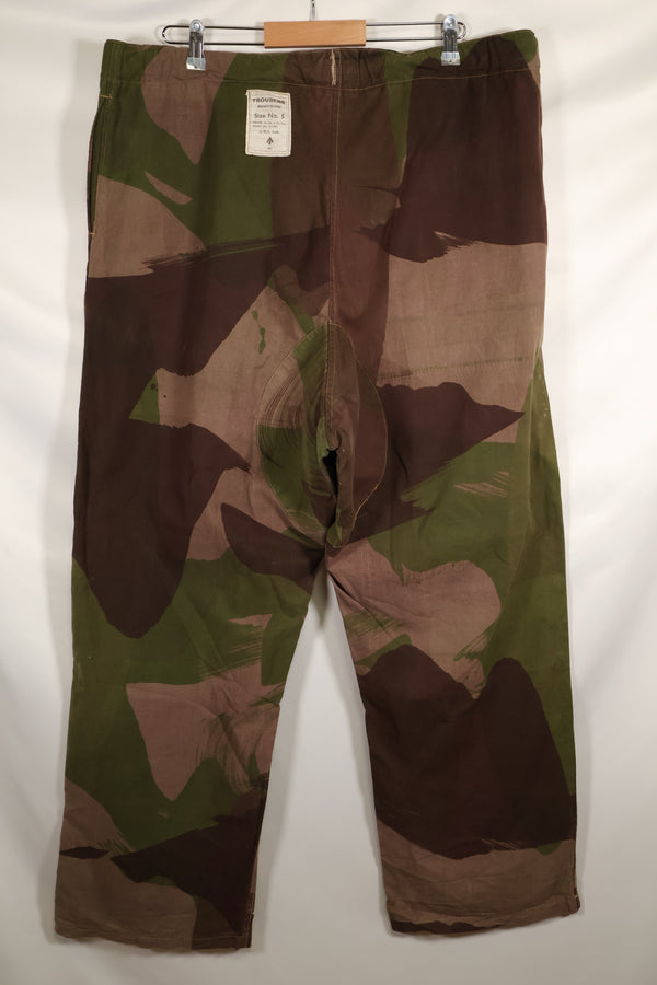 Real British Army SAS Trousers WINDPROOF Camouflage Pants Size No.5 Used