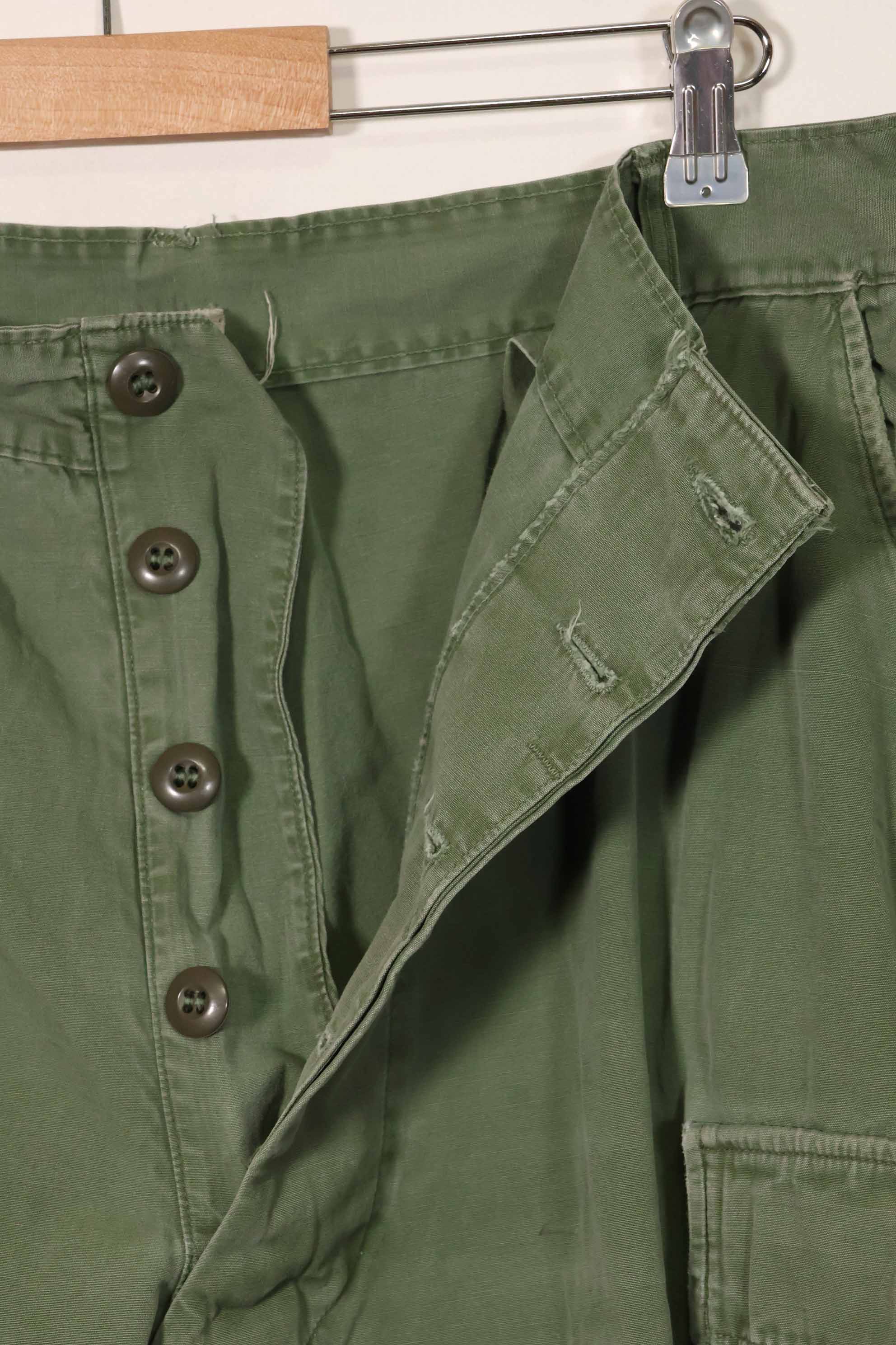 1967 Contract 3rd Model Non Ripstop Jungle Fatigue Pants X-L-R Used