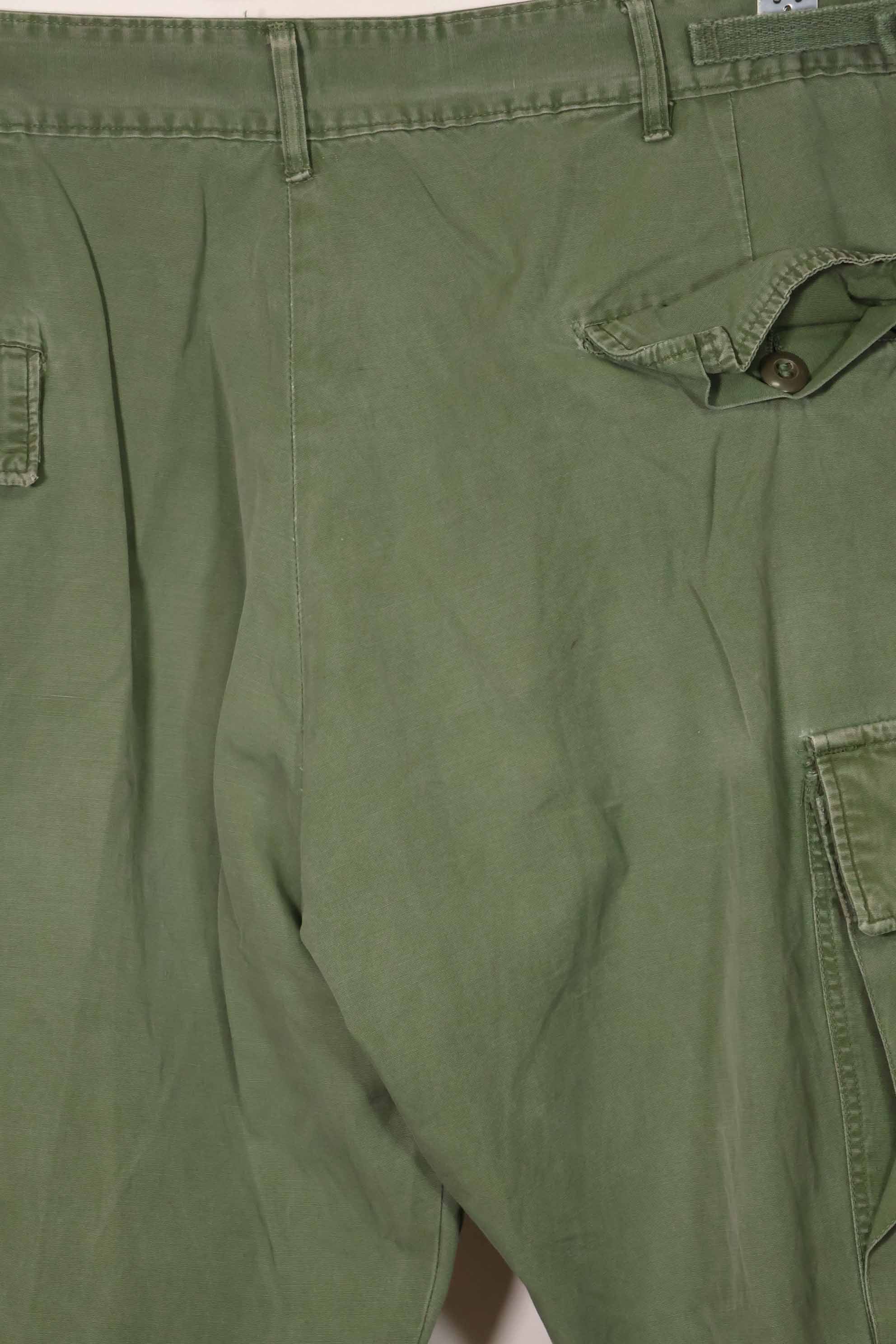 1967 Contract 3rd Model Non Ripstop Jungle Fatigue Pants X-L-R Used