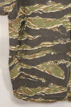 Estimated 1970s locally made tiger stripe short sleeve shirt, used.