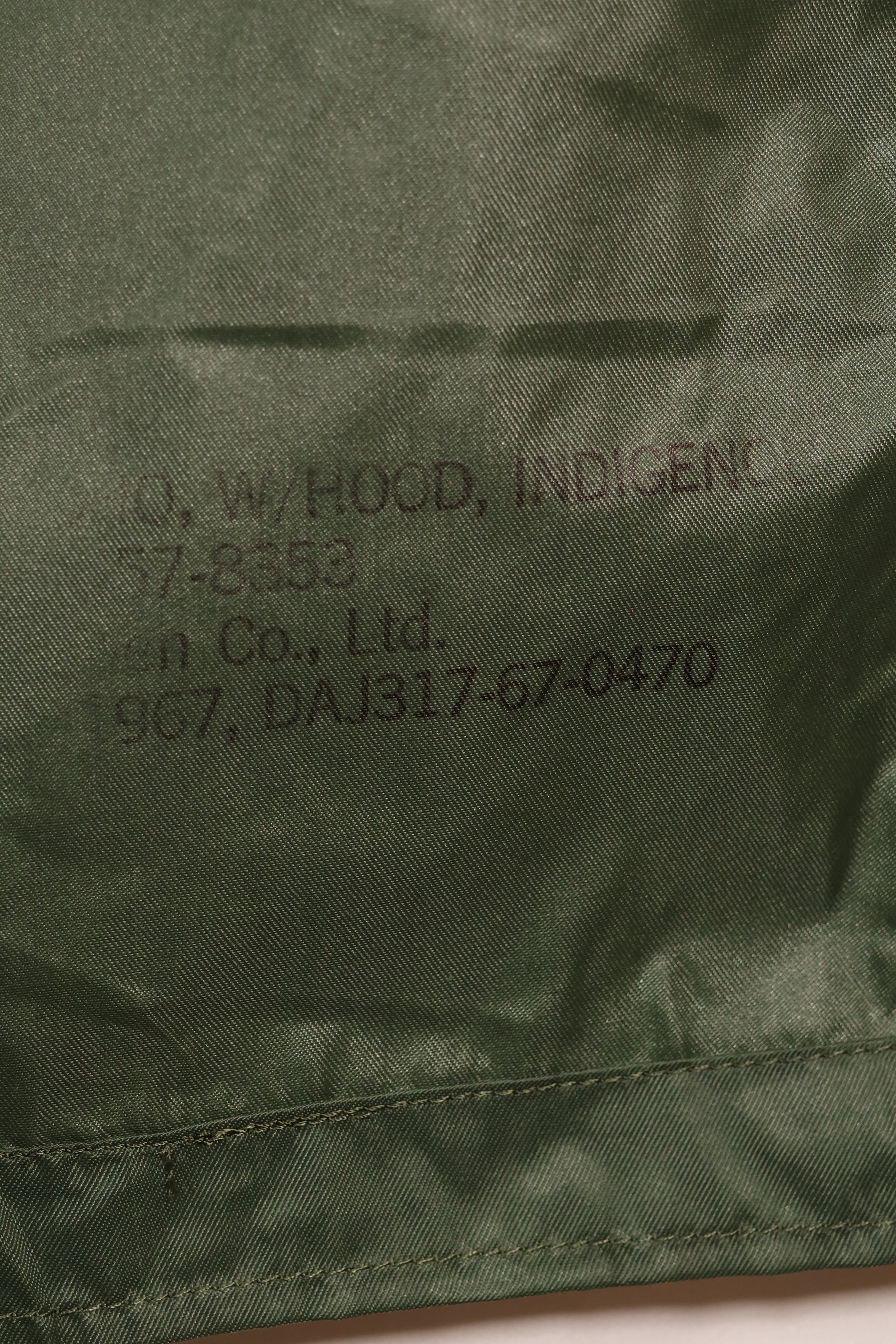 1967 Contract, Manufactured by Okinawa CISO, INDIGENOUS Rain Poncho, DAJ Contract Number, Rare Item Made in Japan