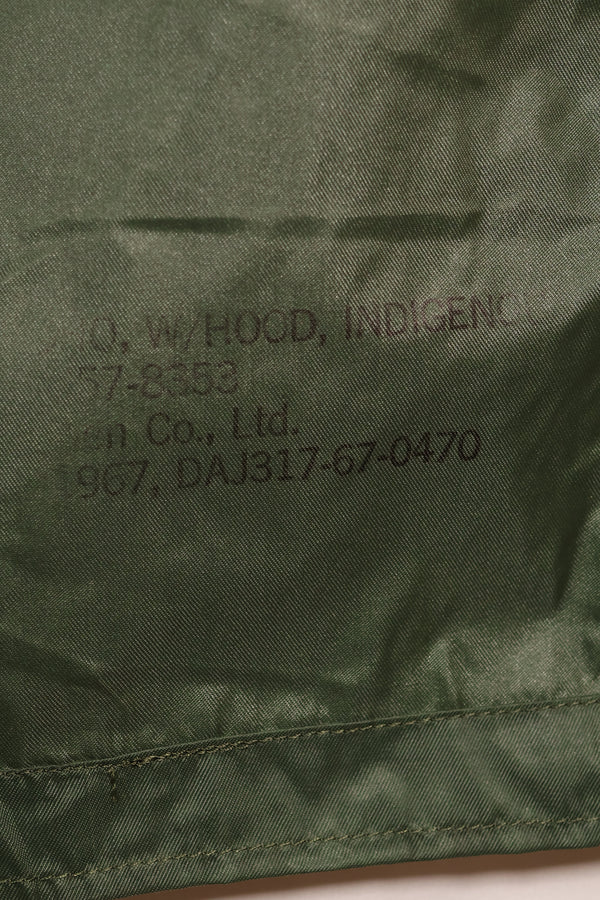 1967 Contract, Manufactured by Okinawa CISO, INDIGENOUS Rain Poncho, DAJ Contract Number, Rare Item Made in Japan