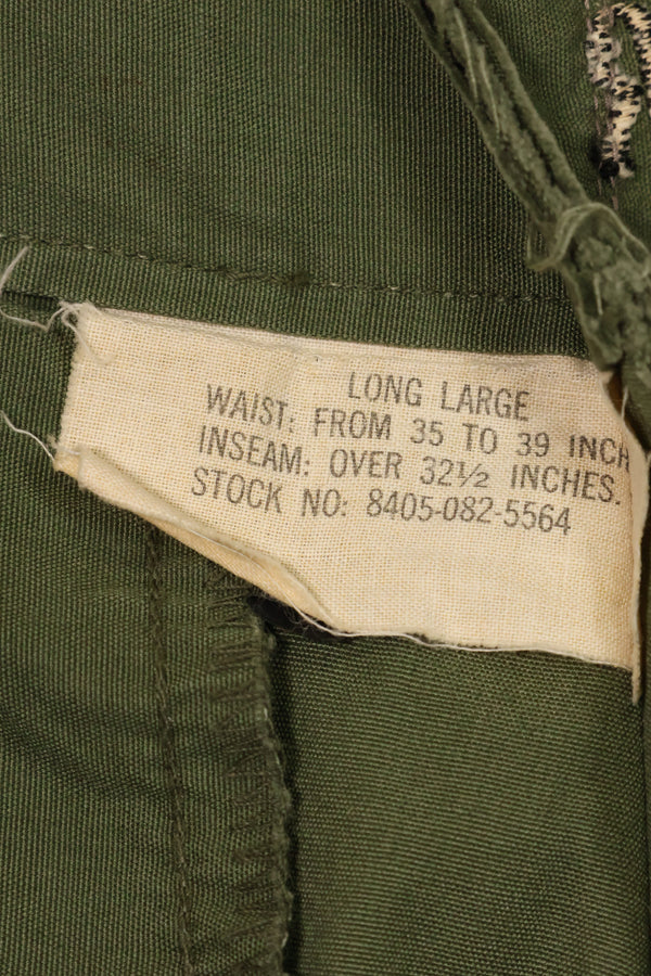 1967 Contract 3rd Model Non Ripstop Jungle Fatigue Pants L-L Used B