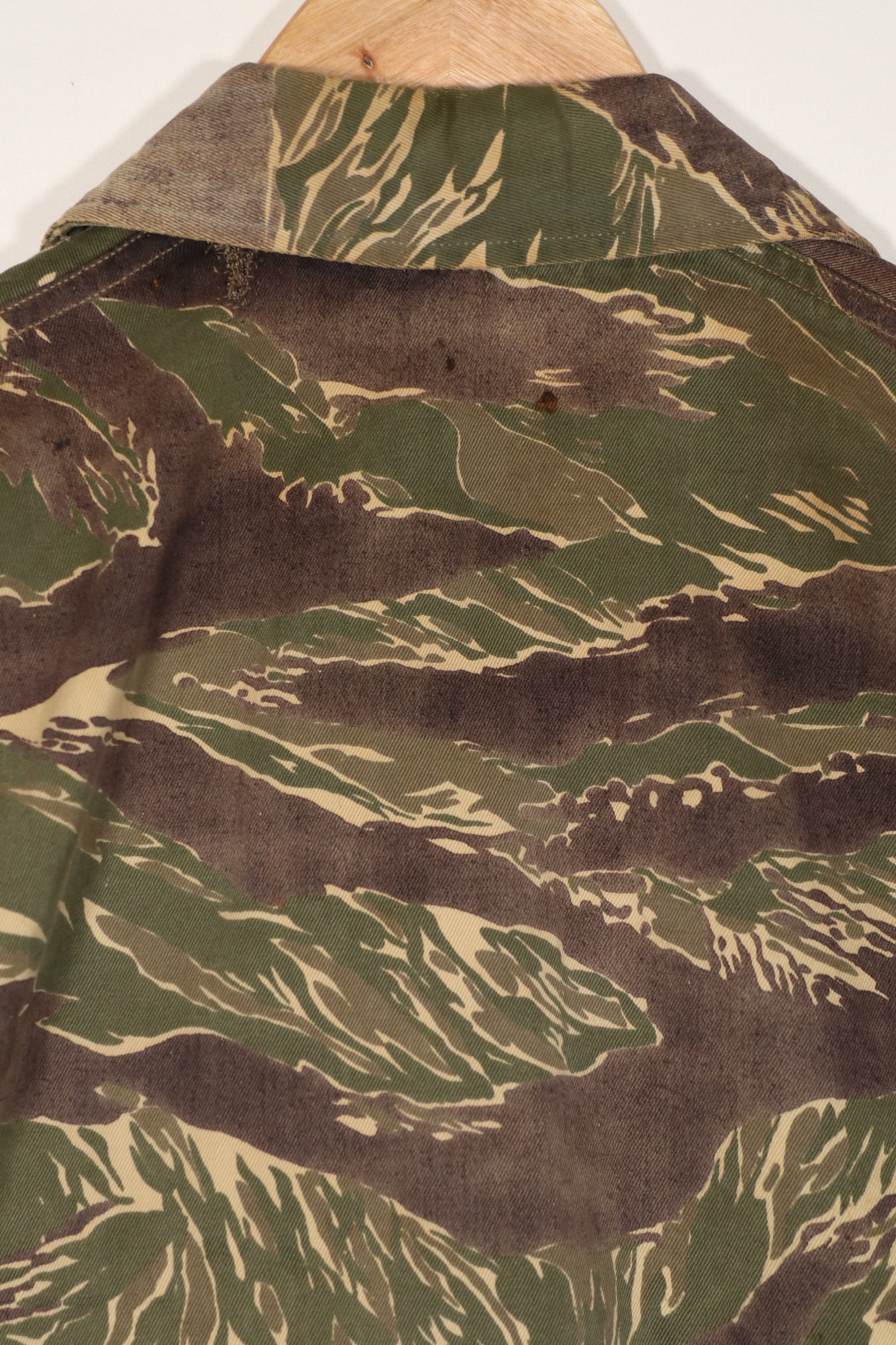 Real Okinawa Tiger Tiger Stripe Shirt JWD Rare Cut Used Faded