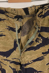 Late 1960s Gold Tiger Stripe Pants US Cut US-M Modified Faded Used