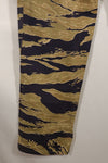 Late 1960s Gold Tiger Stripe Pants US Cut US-M Modified Faded Used