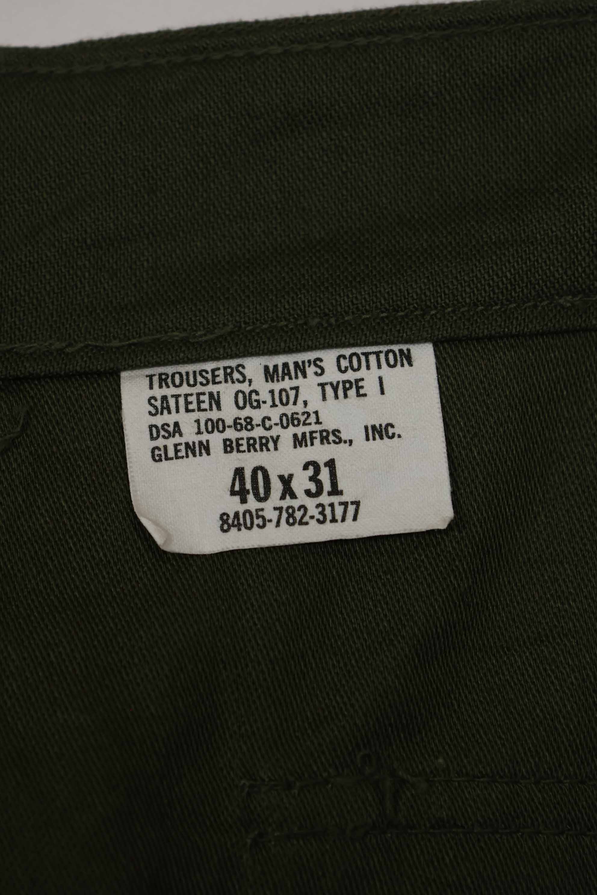 1968 Contract Deadstock OG-107 Utility Pants Baker Pants 40 x 31 Unused