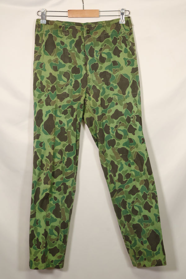 1960s-70s Korean Army Frogskin Camouflage Pants Baker Pants Cut Used B