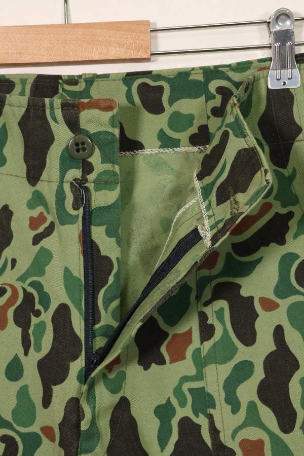 1960s-70s Korean military frogskin camouflage pants, baker pants cut, used C
