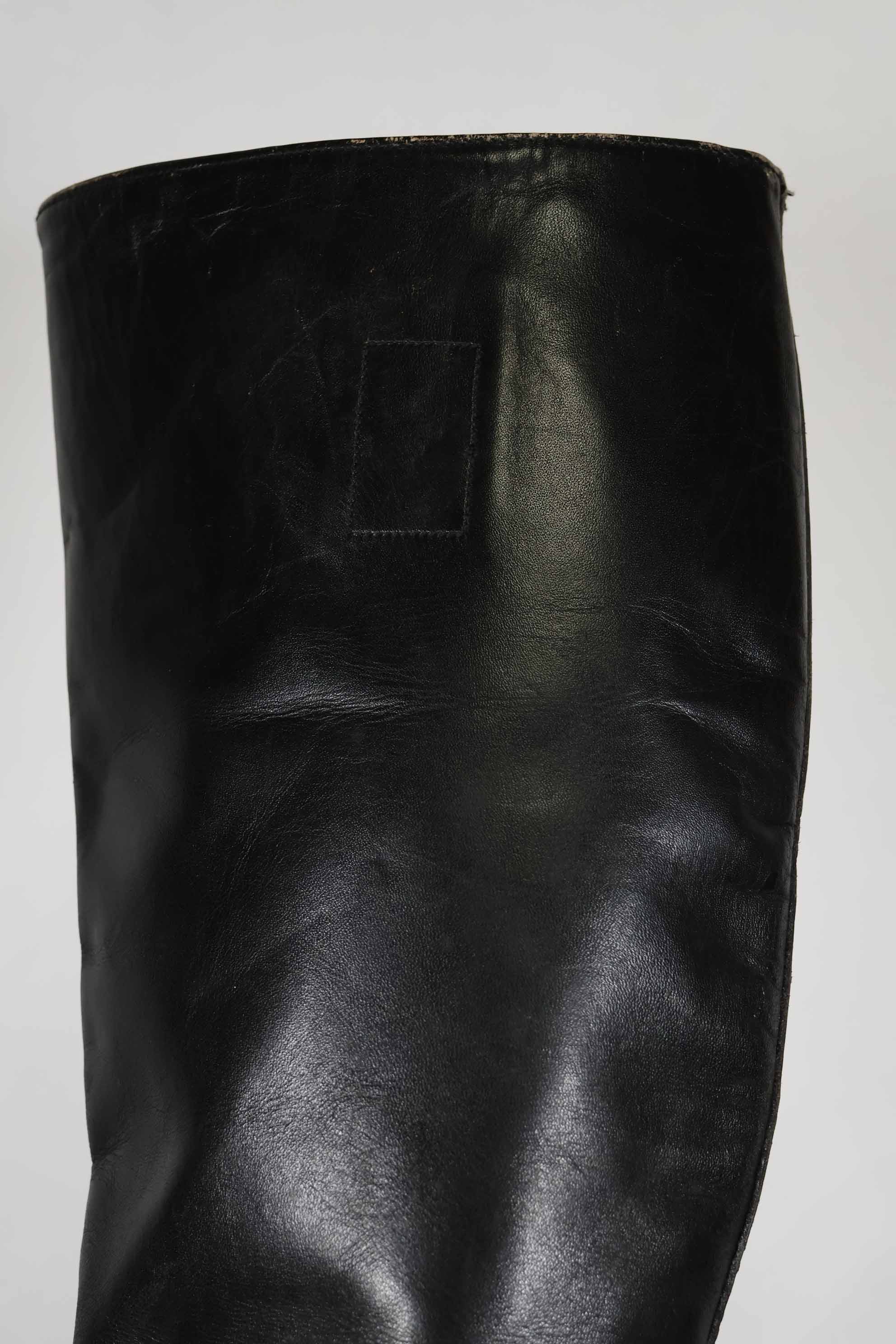 1960's West German Police Riding Boots, Scuffed, Used.