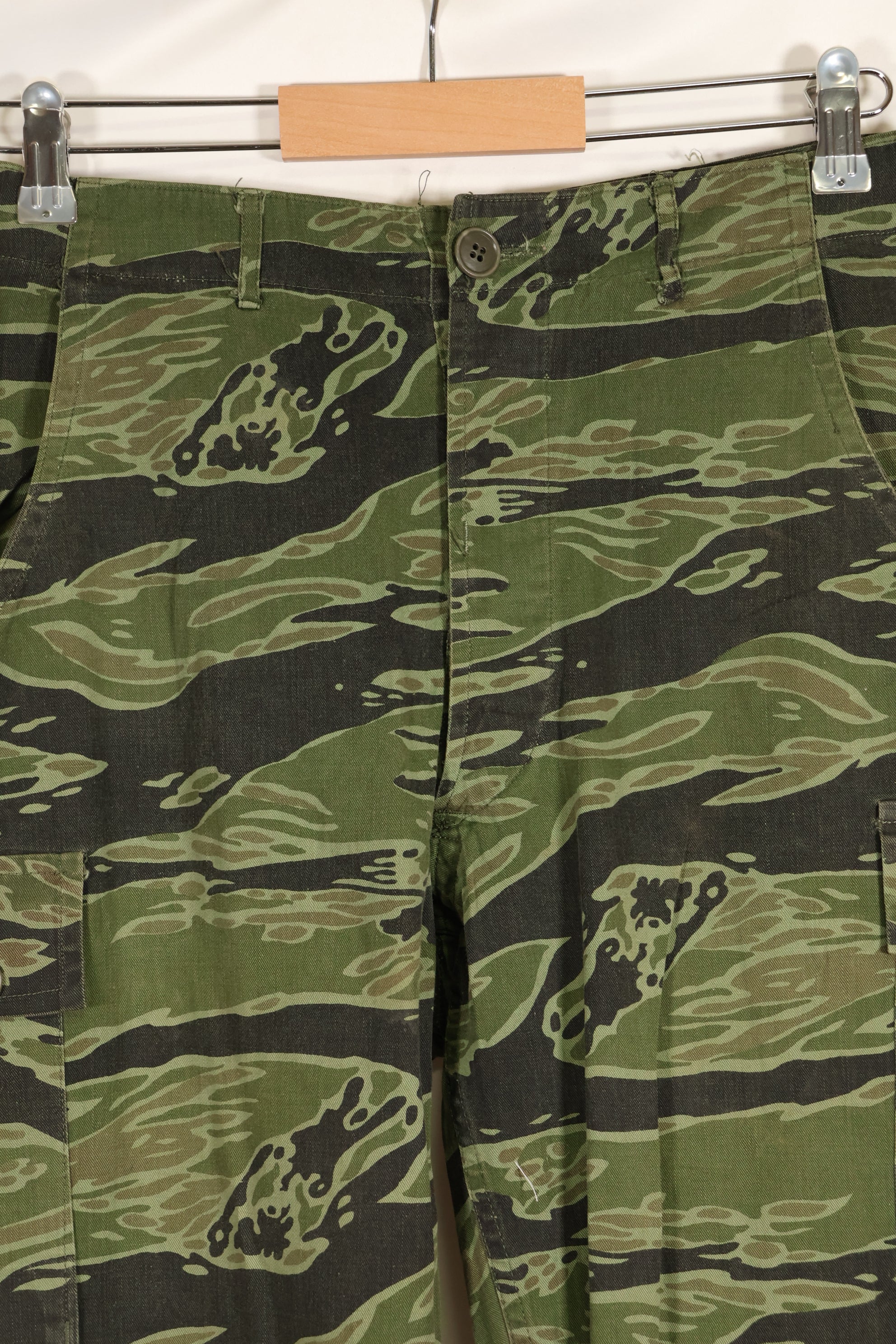 Real Late War Pattern US Size Tiger Stripe Shirt Dark Color Used