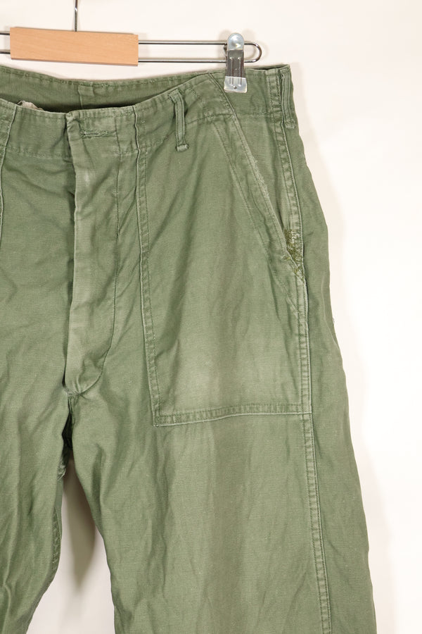 Mid-1960s, 36x31, U.S. Army, OG-107 Utility Pants, Type I, Used