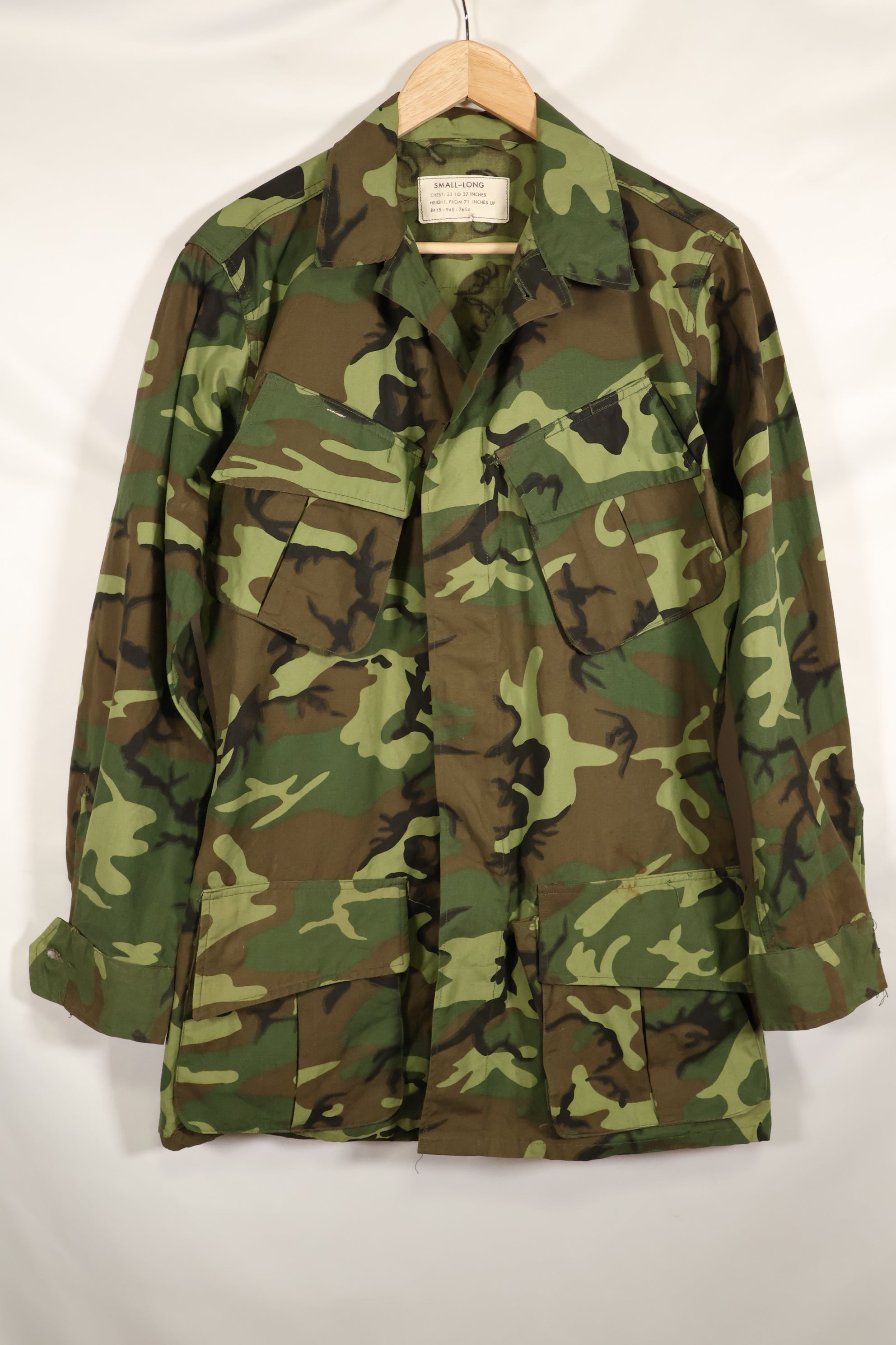 Circa 1966-67 Deadstock S-L Non Ripstop Early Print ERDL Fatigue Jacket