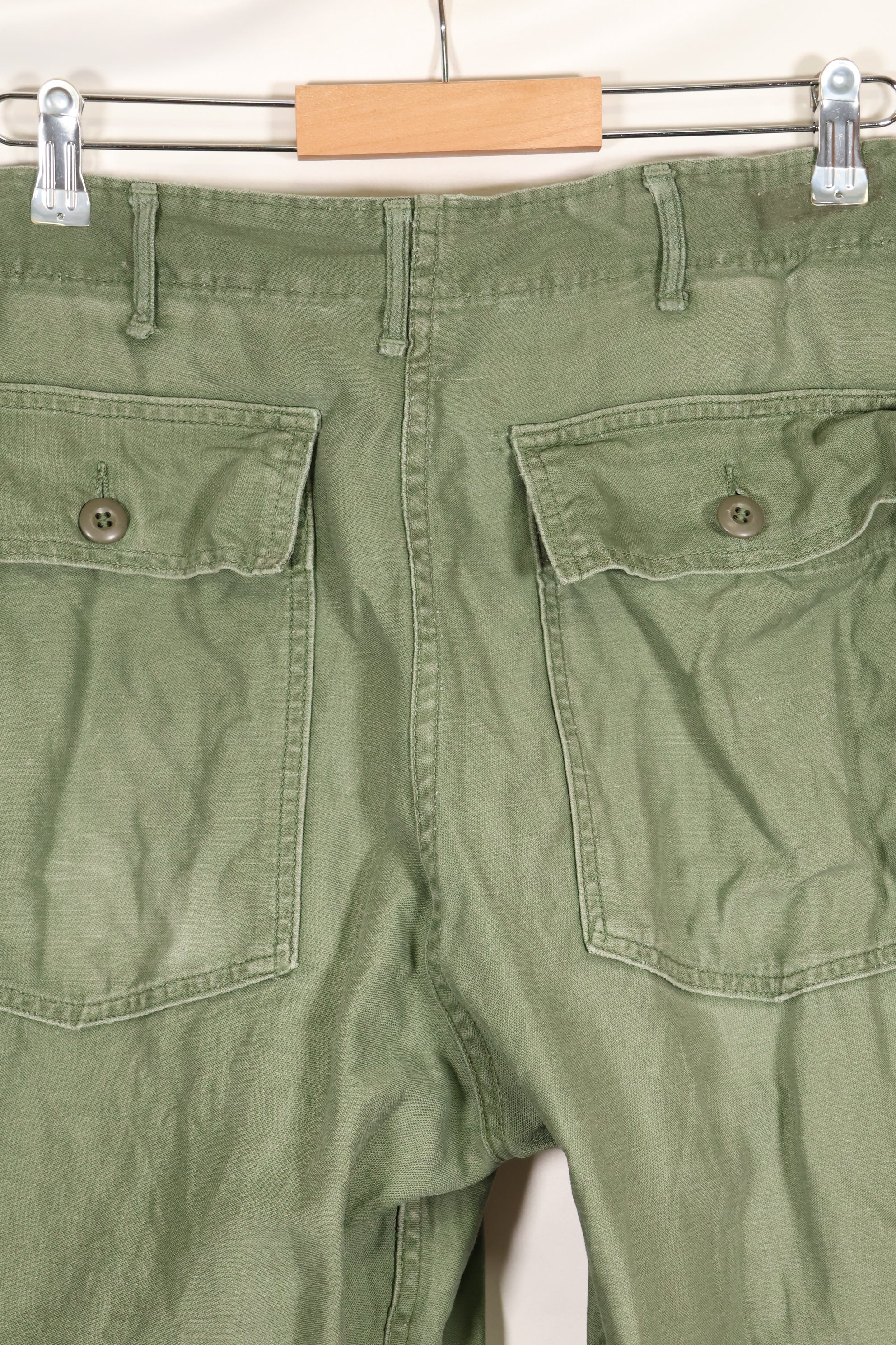 Mid-1960s, 36x31, U.S. Army, OG-107 Utility Pants, Type I, Used