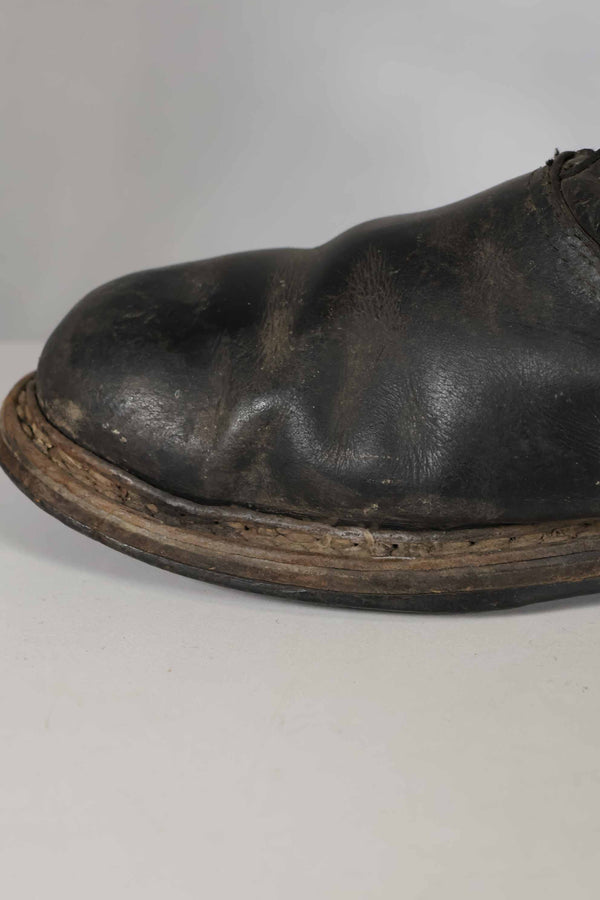 1940s German Air Force Luftwaffe black pilot boots, used.