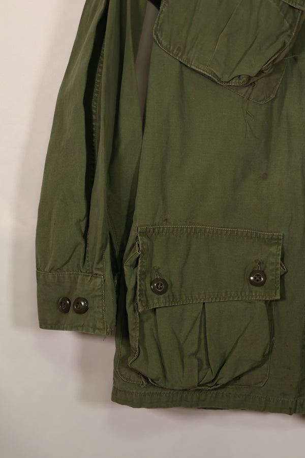 Real 1963-64 1st Model Jungle Fatigue Jacket, stains, holes.