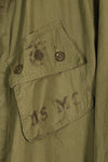 1963 Contract, M-R, USMC, 1st Model Jungle Fatigue Jacket, Almost Unused, Used